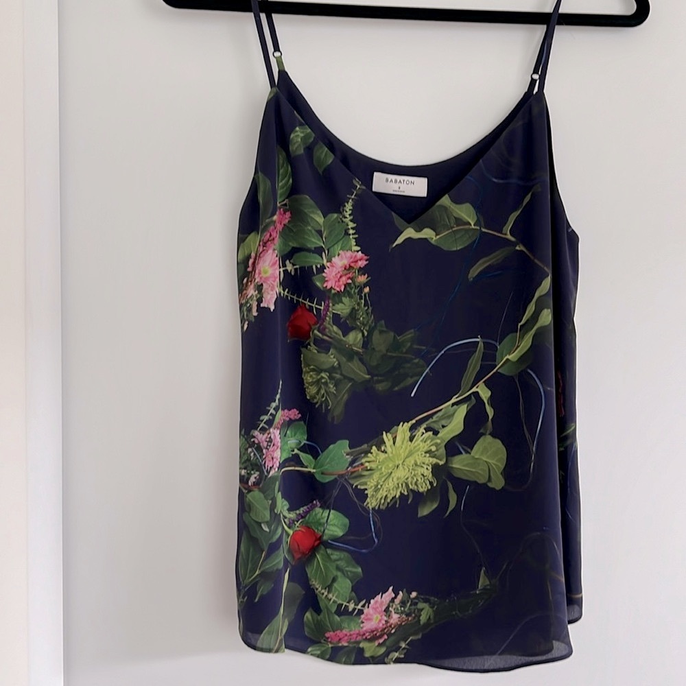 BABATON Navy Floral Camisole